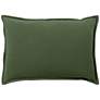Surya Cotton Velvet Dark Green 19" x 13" Decorative Pillow in scene