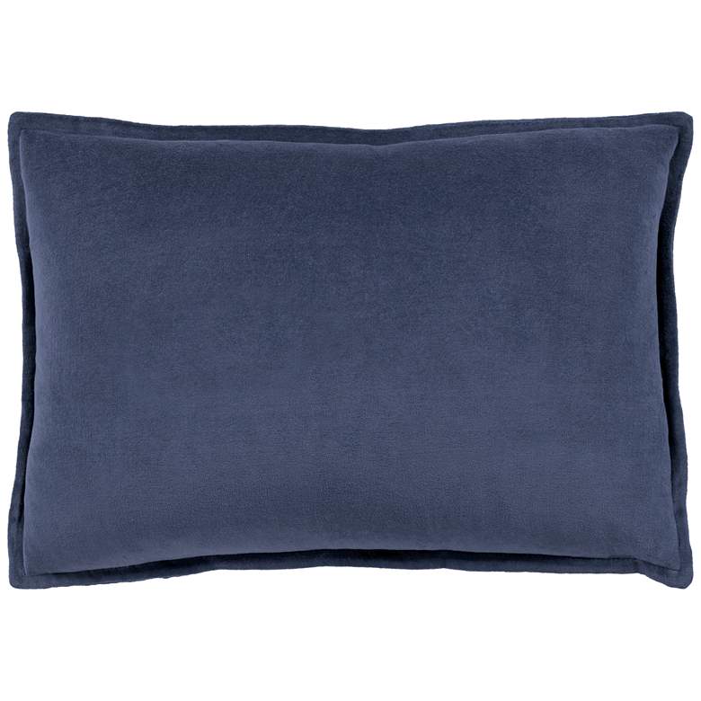 Image 2 Surya Cotton Velvet Light Navy 19 inch x 13 inch Decorative Pillow