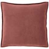 Surya Cotton Velvet Rust 19&quot; x 13&quot; Decorative Throw Pillow