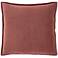 Surya Cotton Velvet Rust 22" Square Decorative Throw Pillow