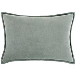 Surya Cotton Velvet Sea Foam 19&quot; x 13&quot; Decorative Pillow