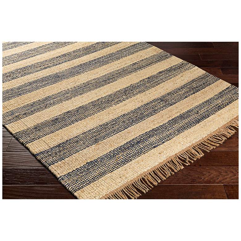 Image 3 Surya Davidson Navy and Cream 5&#39;x7&#39;6 inch Jute Area Rug more views