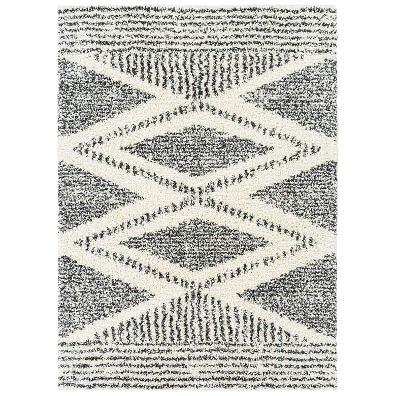 Image 1 Surya Deluxe Shag DXS-2309 5'3"x7'3" Cream Charcoal Area