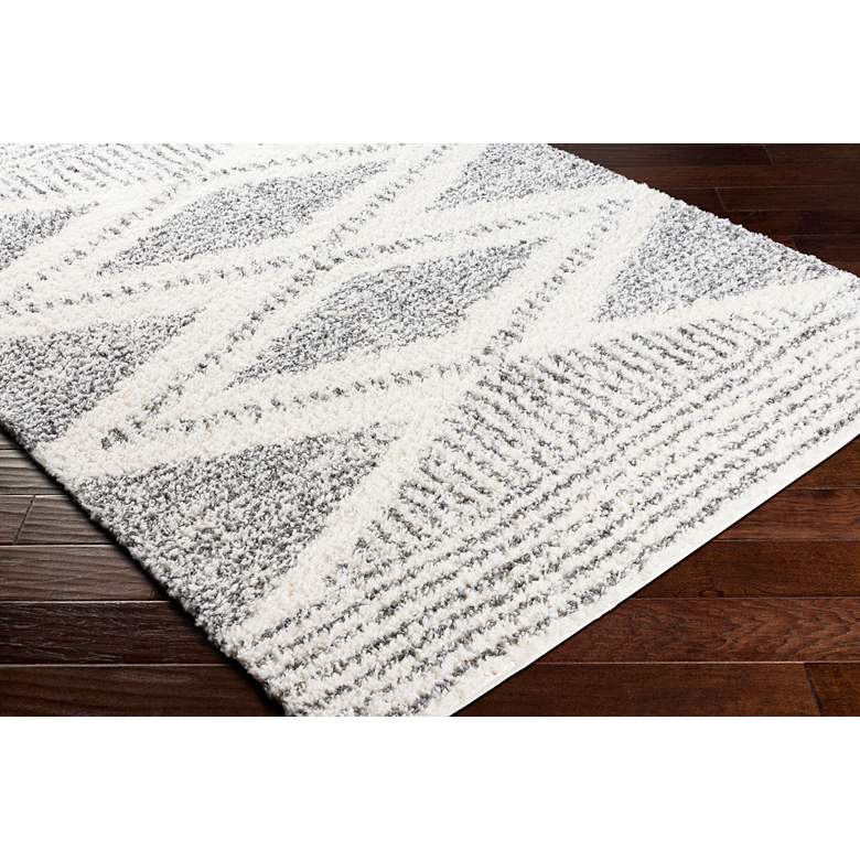 Image 2 Surya Deluxe Shag DXS-2309 5'3"x7'3" Cream Charcoal Area more views