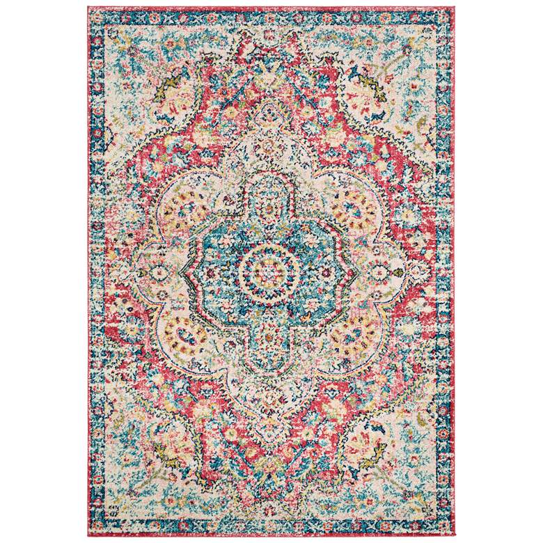 Image 1 Surya Elaziz ELZ-2359 5&#39;3 inchx7&#39;6 inch Rose Navy Oriental Area R