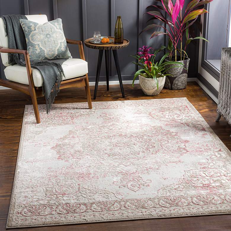Image 1 Surya Enfield ENF-2321 5'3"x7' Pale Pink and Tan Area Rug