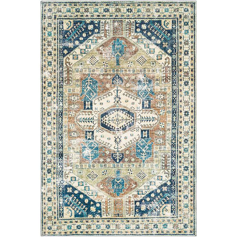 Image 2 Surya Erin ERN-2303 5'x7'6" Navy and Beige Area Rug