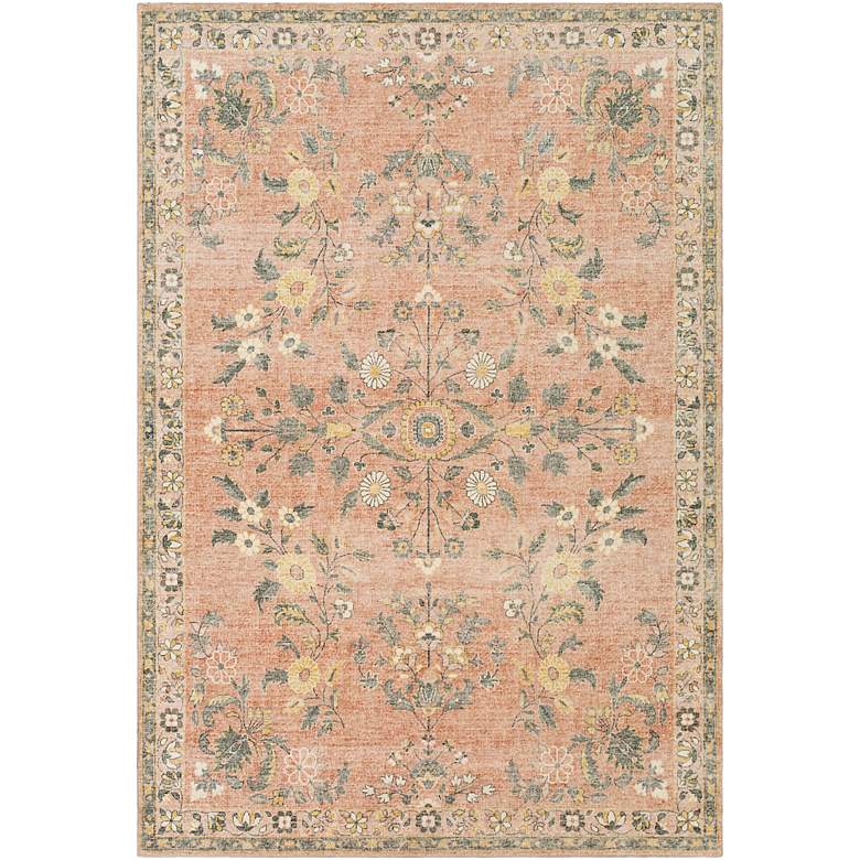 Image 2 Surya Erin ERN-2308 5'x7'6" Pale Pink and Sage Area Rug