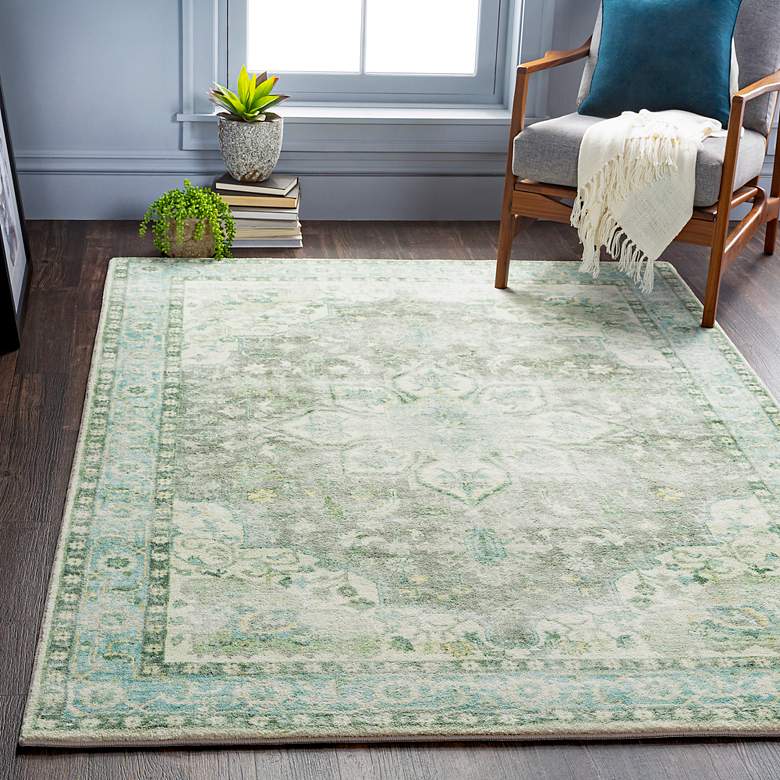 Image 1 Surya Erin ERN-2309 5'x7'6" Cream and Sage Area Rug