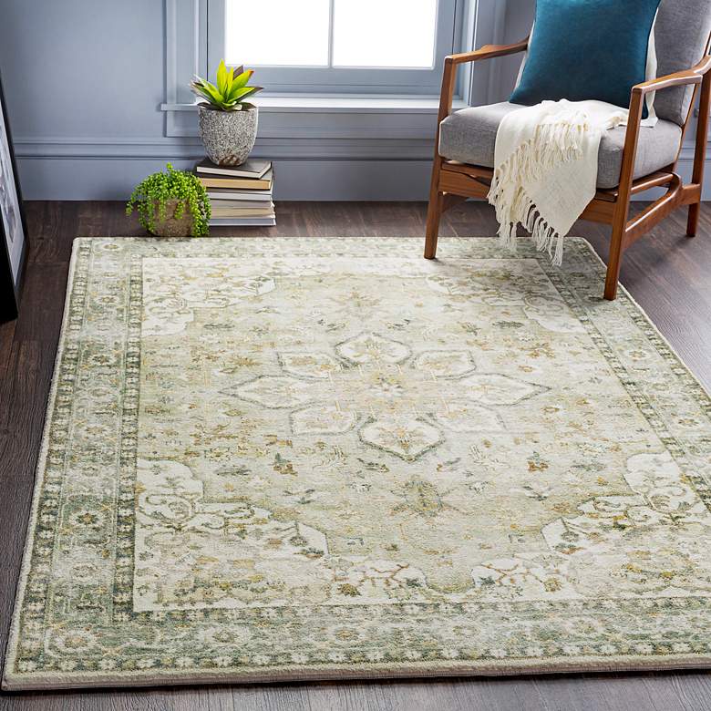Image 1 Surya Erin ERN-2310 5'x7'6" Cream and Sage Area Rug