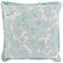 Surya Evelyn Gray and Green 18" Square Throw Pillow