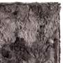 Surya Felina Charcoal Faux Fur Decorative Throw Blanket