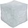 Surya Fish Misty Blue Square Indoor/Outdoor Pouf Ottoman