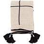 Surya Fleck Beige Black Striped Decorative Throw Blanket