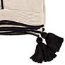 Surya Fleck Beige Black Striped Decorative Throw Blanket