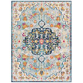 Image1 of Surya Floransa FSA-2314 6'7"x9' Blue and Orange Area Rug