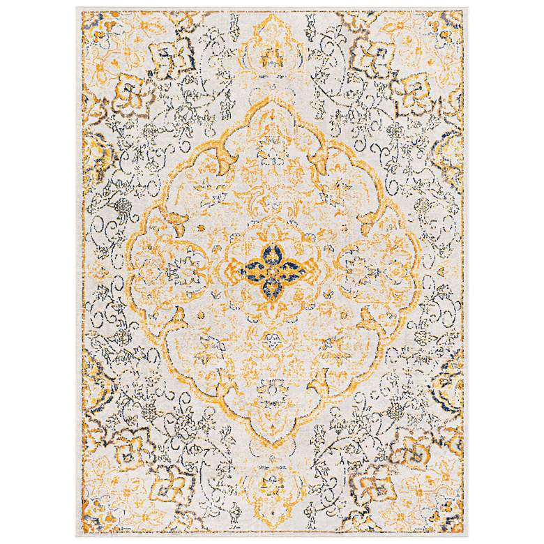 Image 1 Surya Floransa FSA-2325 5'3"x7'1" Beige and Navy Area Rug