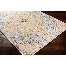 Image2 of Surya Floransa FSA-2325 6'7"x9' Beige and Navy Area Rug more views