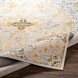 Image4 of Surya Floransa FSA-2325 6'7"x9' Beige and Navy Area Rug more views