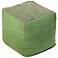 Surya Forest Green Square Pouf Ottoman