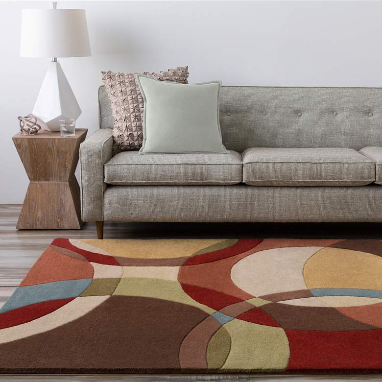 Image 1 Surya Forum FM-7108 5'x8' Tan and Dark Brown Area Rug
