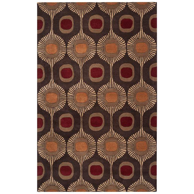 Image 2 Surya Forum FM-7170 5'x8' Dark Brown and Camel Area Rug