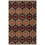 2_Surya Forum FM-7170 5'x8' Dark Brown and Camel Area Rug