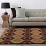 1_Surya Forum FM-7170 5'x8' Dark Brown and Camel Area Rug