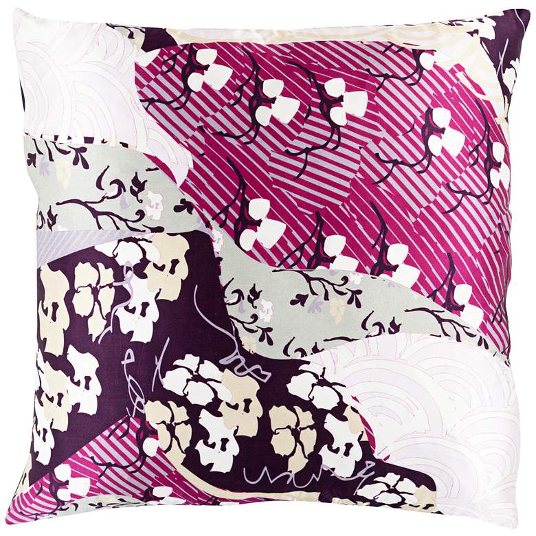 Image 1 Surya Geisha Purple 18 inch Square Throw Pillow