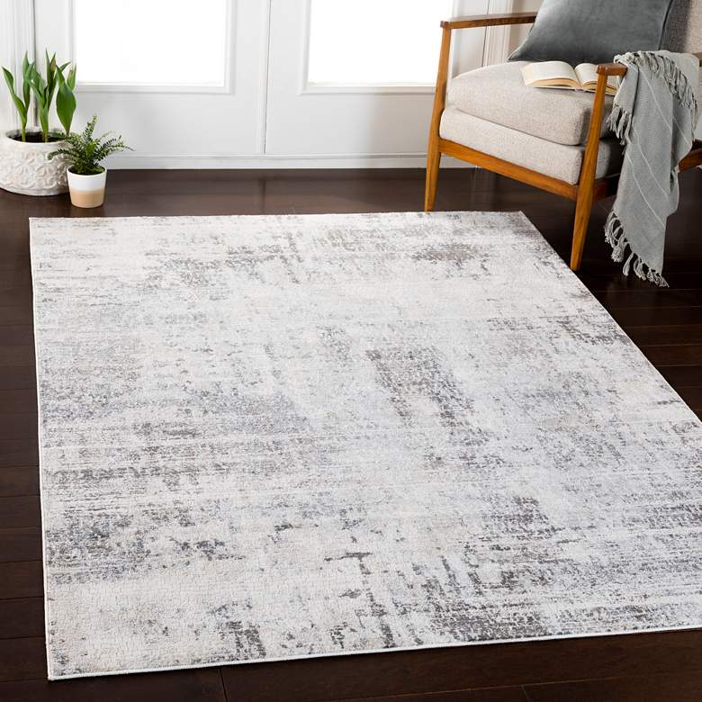 Image 1 Surya Genesis GNS-2306 5&#39;x8&#39; Silver Gray and White Area Rug