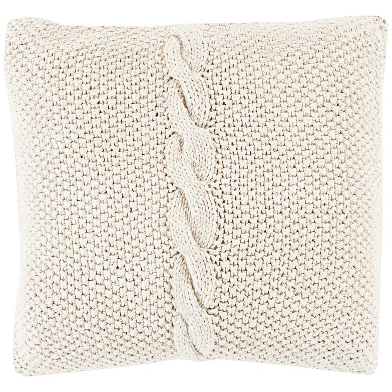 Image 1 Surya Genevieve Neutral 18 inch Square Throw Pillow