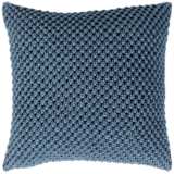 Surya Godavari Denim Cotton 18&quot; Square Decorative Pillow