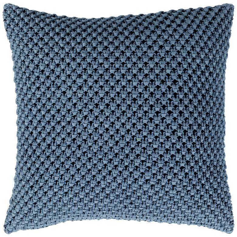 Surya Godavari Denim Cotton 20&quot; Square Decorative Pillow