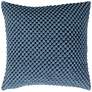 Surya Godavari Denim Cotton 22" Square Decorative Pillow