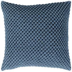 Surya Godavari Denim Cotton 22&quot; Square Decorative Pillow