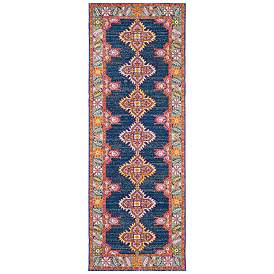 Image1 of Surya Harput 2'7"x7'3" Runner Dark Blue and Burnt Orange
