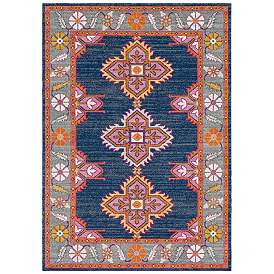 Image1 of Surya Harput 2'x3' Dark Blue and Burnt Orange Area Rug