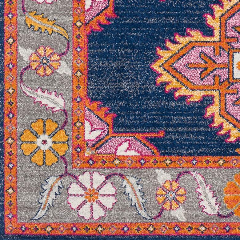 Image 3 Surya Harput 5'3"x7'3" Dark Blue and Burnt Orange Area Ru more views