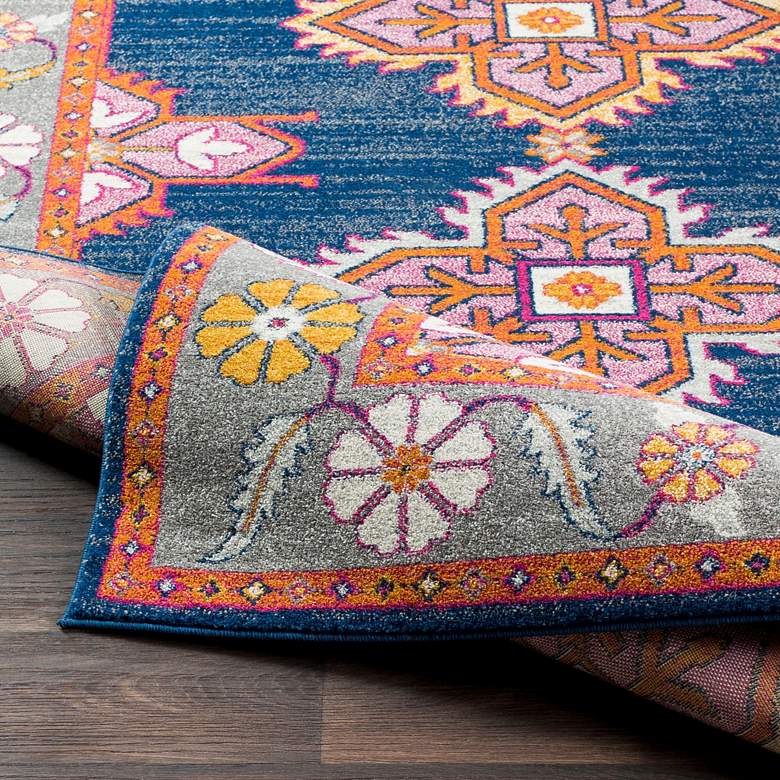 Image 6 Surya Harput 5'3"x7'3" Dark Blue and Burnt Orange Area Ru more views