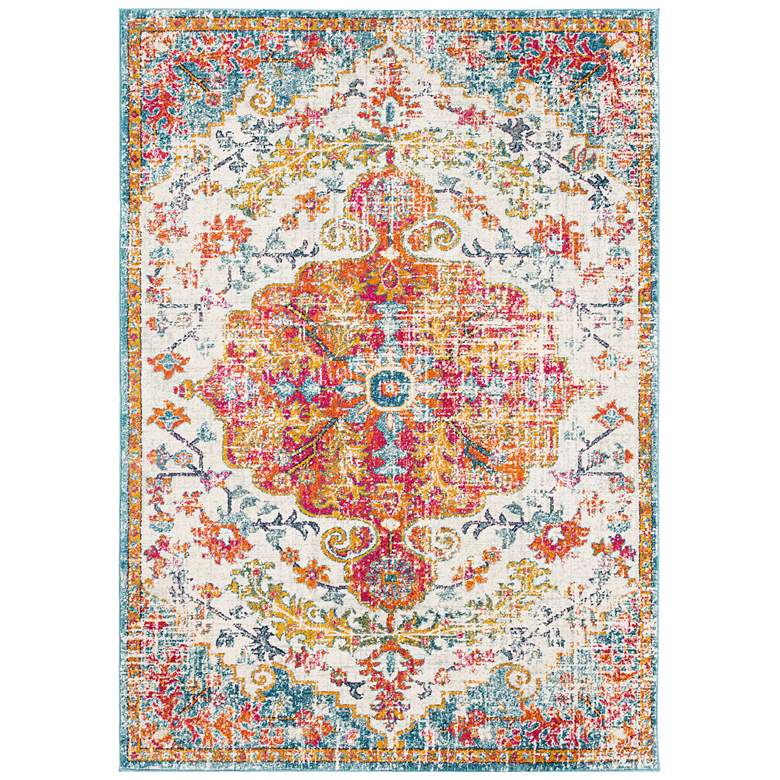 Image 2 Surya Harput HAP-1067 5'x8' Burnt Orange and Teal Area Rug