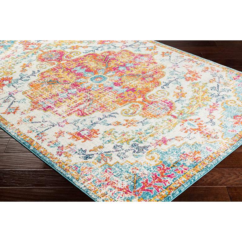 Image 3 Surya Harput HAP-1067 5'x8' Burnt Orange and Teal Area Rug more views