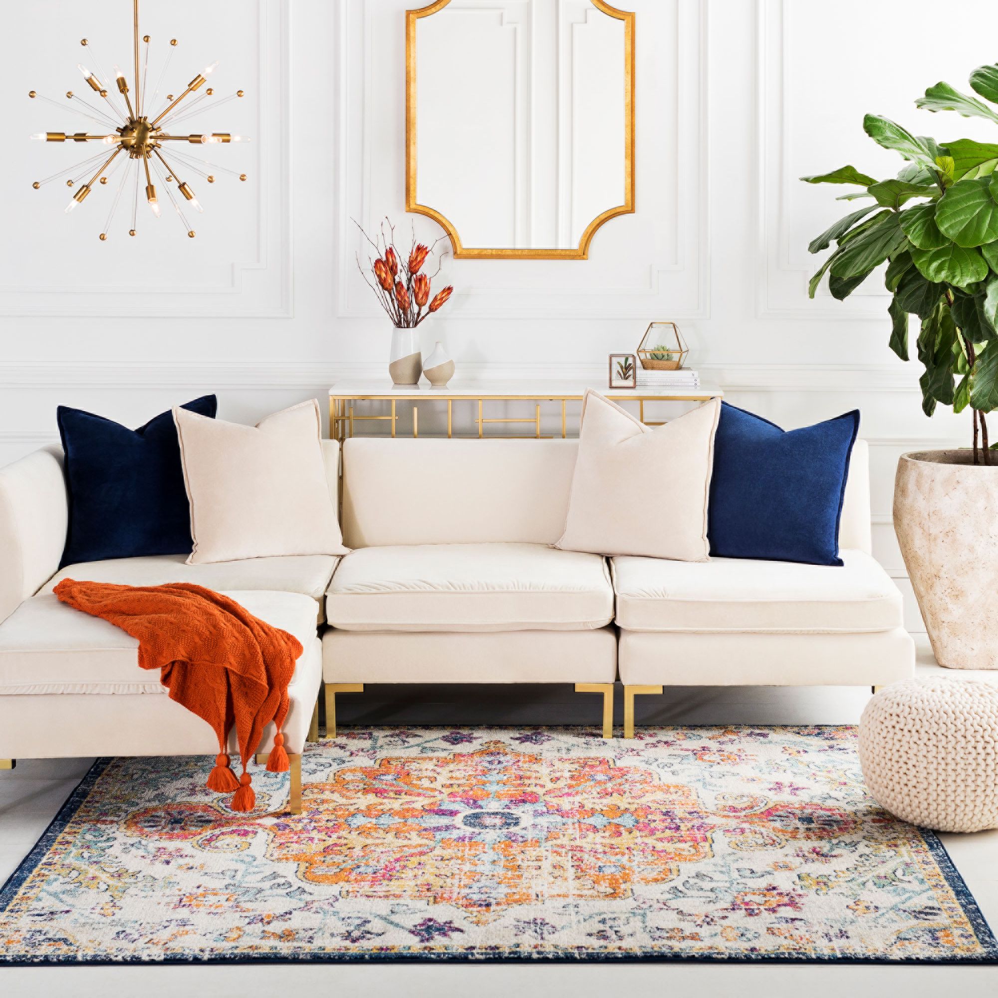 Surya Harput M-102 7'10" x 10'3" Saffron Area Rug