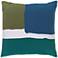 Surya Harvey Green and Blue 18" Square Throw Pillow