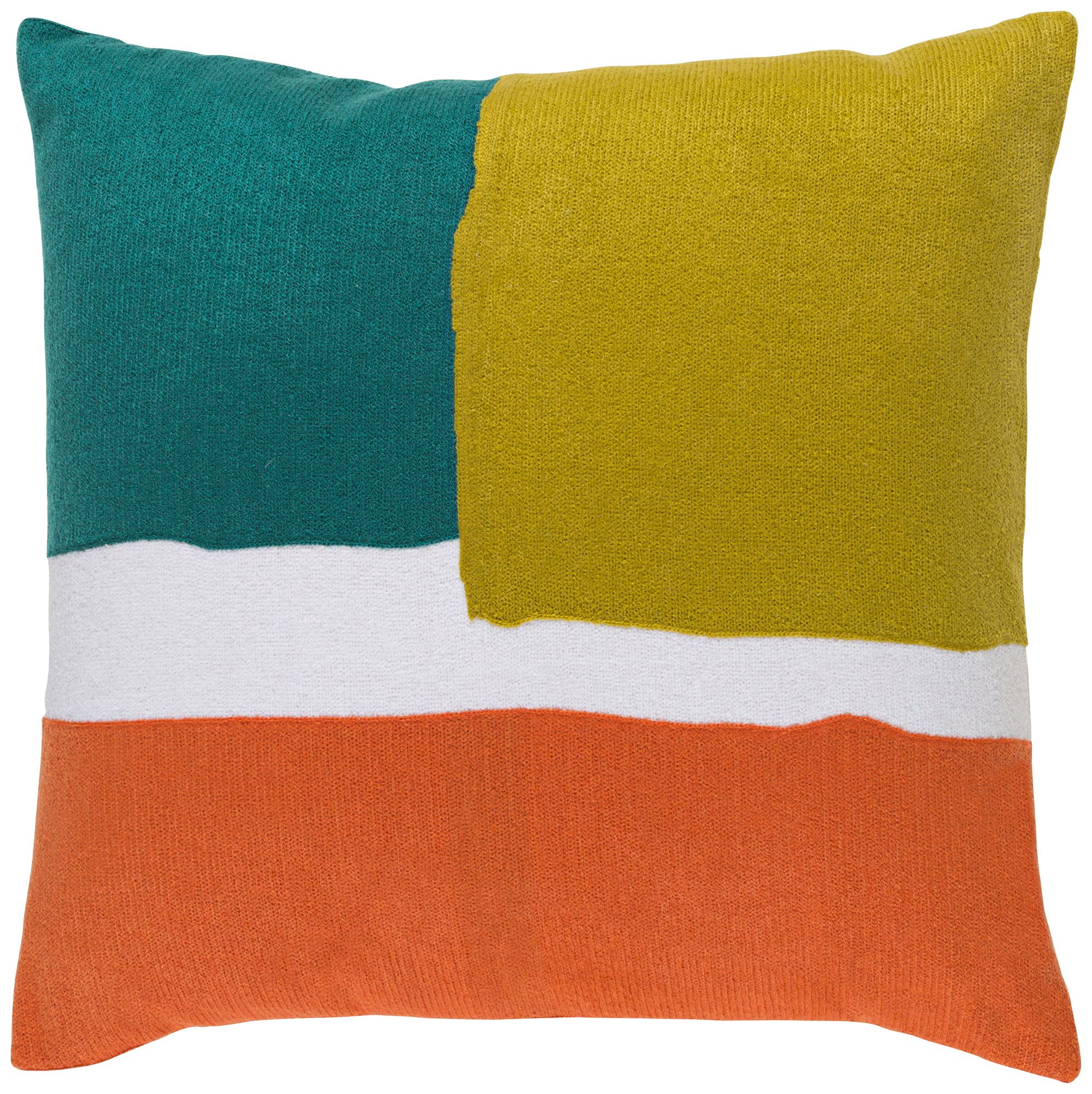 Green and orange store pillows