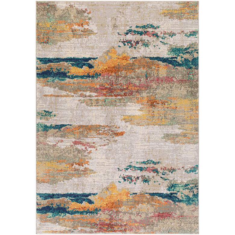 Image 2 Surya Illusions ILS-2302 5'3"x7'3" Cream and Sage Area Ru