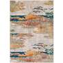 2_Surya Illusions ILS-2302 5'3"x7'3" Cream and Sage Area Ru