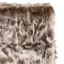 Surya Innu Camel Taupe Faux Fur Decorative Throw Blanket