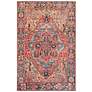 Surya Iris IRS-2310 5&#39;x8&#39; Bright Red and Navy Area Rug