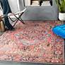 Surya Iris IRS-2310 5&#39;x8&#39; Bright Red and Navy Area Rug