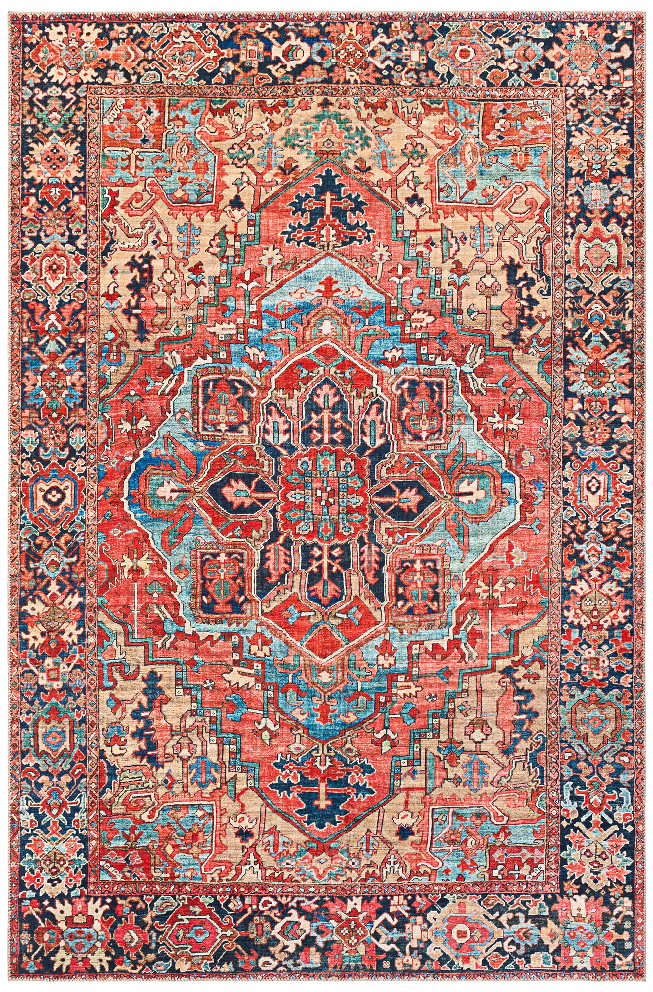 Thumbnail2 of Surya Iris IRS-2310 8'x10' Bright Red and Navy Area Rug